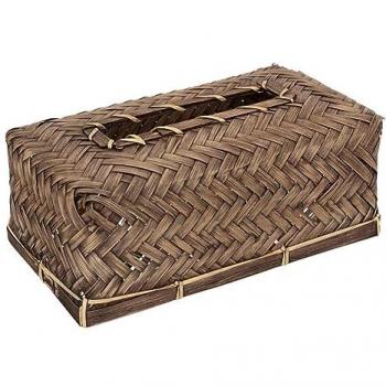 Caja para pañuelos Jil de bambú y ratán L23cm - Atmosphera