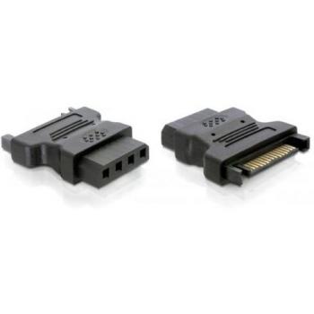 Adaptador DeLOCK Power - IDE drive > 4 Pin SATA 15 p IDE 4p Negro