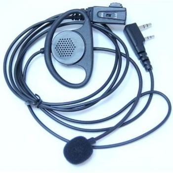 Kit Earloop Auricular Con Micrófono PTT/VOX Para 2 pin Kenwood HYT PUXING WOUXUN LINTON Walkie Talkie