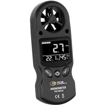 Anemómetro digital PCE-AM 30, hasta 108 km/h, medición de temperatura y velocidad del aire