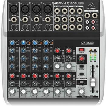 Behringer XENYX Q1202USB 12-Channel Analog Audio Mixer with USB Interface
