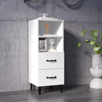 Aparador blanco de madera multicapa 34,5x34x90 cm
