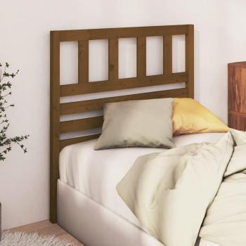 Cabecero de cama miel 96x4x100 cm madera maciza de pino