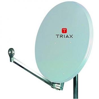 Antena Parabólica Triax Hit FESAT 75 - Gris, 10.7 - 12.75 GHz, 37.3 dBi, Ángulo de Elevación 15 - 45°, Dimensiones 800