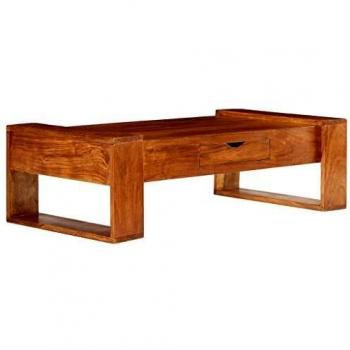 vidaXL Madera Maciza Mesa de Centro Acacia 100x50x30cm Marrón Salón Comedor