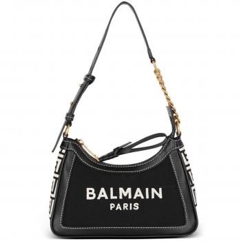 Balmain Women's B Army Canvas Shoulder Bag in Black | Size UNI | DN1BT743TCMSGFE