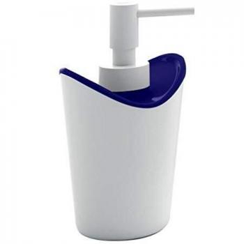 Gedy Moby Dosificador De Jabón, Resinas Termoplásticas, Blanco/Azul, 8.3 X 8.7 X 16.5