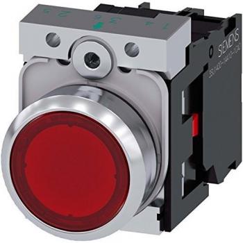 Pulsante Luminoso Rojo 22mm LED 24V SPST para Montaje en Panel Siemens SIRIUS ACT