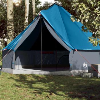 Tienda de campaña familiar tipi 10 personas impermeable en color azul, verde, gris y naranja