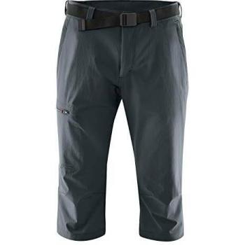 Maier Sports Jennisei Men's 3/4 Capri Pants - Graphite, Breathable Stretch Fabric, Size 68-7XL