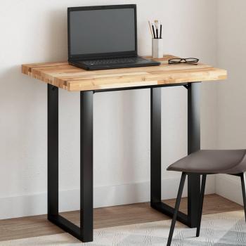 Tablero de mesa rectangular madera maciza acacia 100x60x4 cm Marrón