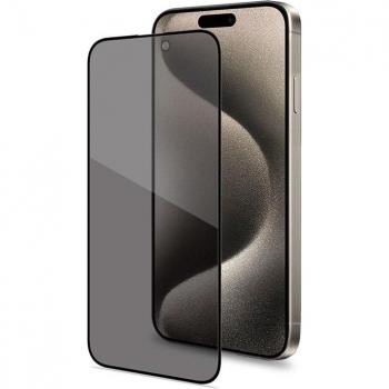 Protector de Pantalla Privacy Vidrio Templado para iPhone 16 con Protección Trasera y Bisel Negro