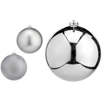 Bolas de Navidad Multicolor Ø 15 cm - 6 Unidades Plástico Plateado