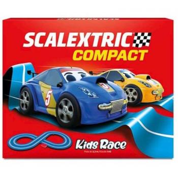 Scalextric Compact Kids Race Circuito de Carreras con 2 Coches y Mandos, Escala 1:43