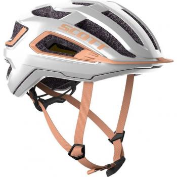 Casco de ciclismo Scott Arx Plus con tecnología Mips, color blanco y gris para adulto