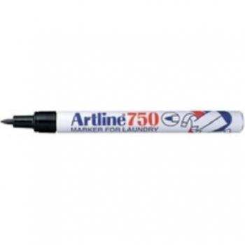 Artline Laundry Marker Bullet Tip Fine Black A750 Pack of 12