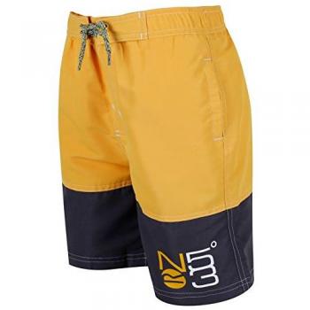 Regatta Shaul Traje de baño, Niños, Oldgold/Iron, Talla 7-8