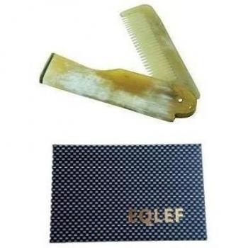 Peine plegable del cuerno del yac de bolsillo de la marca EQLEF