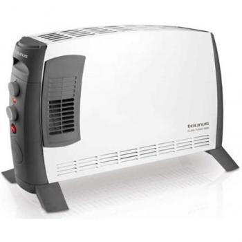 Taurus Clima Turbo 2000 Termoconvector portátil. Calefactor potente 2000 W, 3 posiciones de calor, silencioso, termostato regulable, patas incluidas, función Turbo