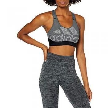 adidas Drst Ask Bos Sujetador de Deporte, Mujer, Black/Heather/White, S