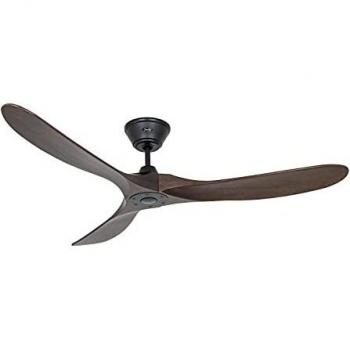 Casafan Ventilador de Techo 315217 Eco Genuino 152 Madera Maciza Nogal/Negro Mate Lacado
