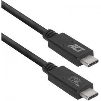 Cable USB-C 1 metro USB4 20Gbps Certificado USB-IF C macho - C macho