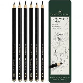 Faber-Castell Lápiz de grafito Pitt Grafito Mate Lata de 6