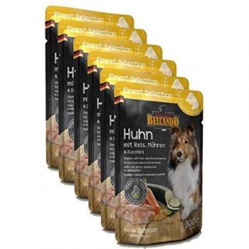 BELCANDO Pollo y arroz con calabacín y zanahoria comida húmeda para perros