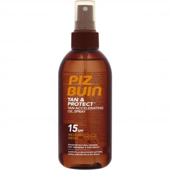 Piz Buin, Protección Solar Aceite en Spray, Tan & Protect Acelerador del Bronceado SPF 15 Protección Media, 150 ml