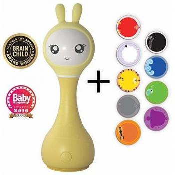 Alilo Smart Bunny (Sonajero Inteligente para Bebés de 0-3 años) Baby Rattle Gift Media Player Shake & Tell - Amarillo