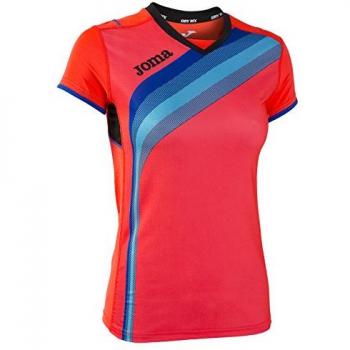 Joma Camiseta elite v coral fluor m/c para mujer