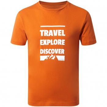 Craghoppers Boys Diego Short Sleeved Camiseta, Infantil, Terracotta Slogan, 11-12 años