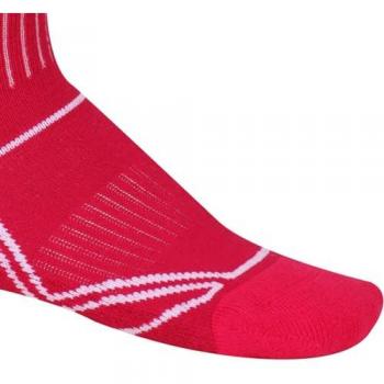 Regatta Kids Coolmax Quick Dry Hiking Socks - 2 Season Unisex Twin Pack (Red/Cherry Pink) Size 10-11Y