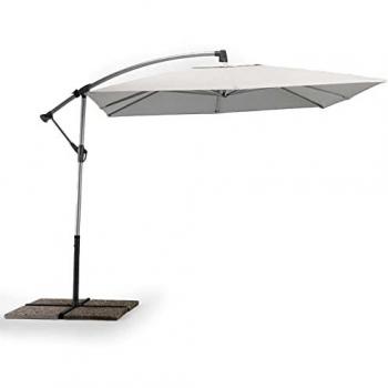 Parasol de jardín 2,5 metros con mástil excéntrico de aluminio cuadrado para bar y hotel Shadow