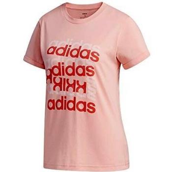 adidas W Big GFX T Camiseta, Mujer, rosglo/Rosbas, XS