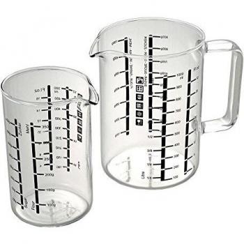 JUEGO DE 2 JARRA MEDIDORA 1 L + VASO MEDIDOR 0,5 L