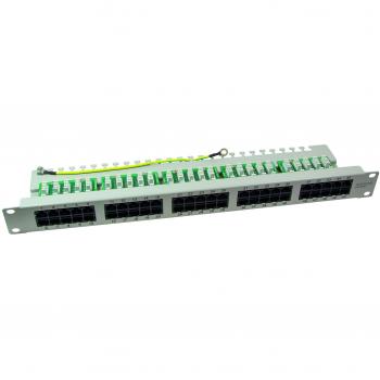 Logilink Patch Panel De 19 Pulgadas Incorporado En La Categoría 3 / Voz/Isdn 50 Puertos, Gris