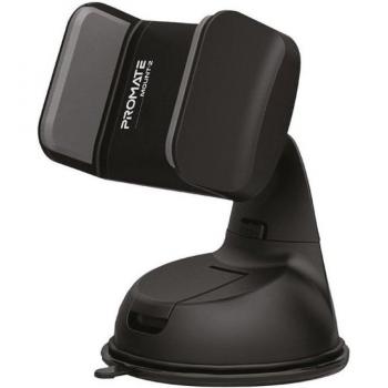 Soporte Antideslizante 360° para Coche Promate Mount-2 para Smartphone/GPS Negro con Ventosa y Estructura ABS Reforzada