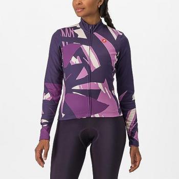 Maillot Castelli Tropicale Lila Manga Larga Mujer - S