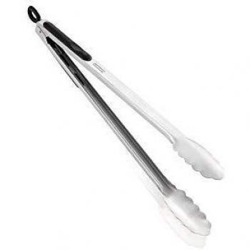 Leifheit TENACILLAS Cocina 41CM 1003078, Acero Inoxidable, Negro, 41 cm ProLine