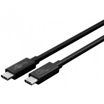 Cable USB-C 240W USB4 Gen 3x2, 0,7 m, 40 Gbps, compatible con 8K@60Hz