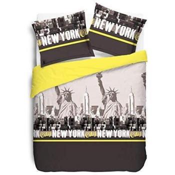 Juego de funda nórdica Vision New York Amarillo con diseño moderno, color amarillo vibrante, fabricado en material suave y resistente, incluye funda de almohada a juego