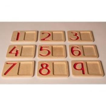 Learn Well Wooden Number Trays 1-9 - 9 pieces