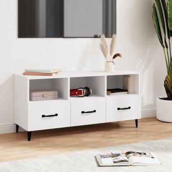 Soporte para TV blanco 102x35x50 cm madera multicapa
