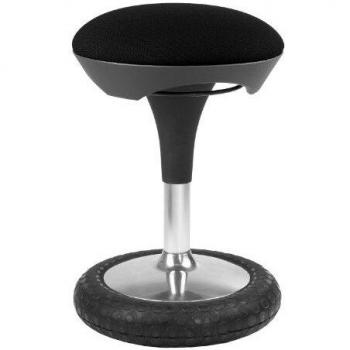 Taburete de trabajo ergonómico Sitness 20, negro, con ajuste de peso y sin armrest