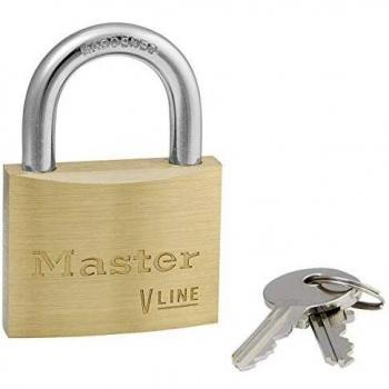 Master Lock 4150KA-41242 Candado de llave de latón, Dorado, 6.8 x 5 x 1.4 cm