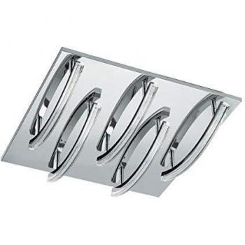 Plafón de Techo LED EGLO PERTINI 5 Focos, Luz Cálida Integrada, Ideal para Sala, Cocina y Pasillo