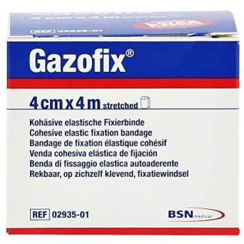 Gazofix Adhesive Elastic Bandage 4cm x 400cm - Latex-Free, Cohesive Support