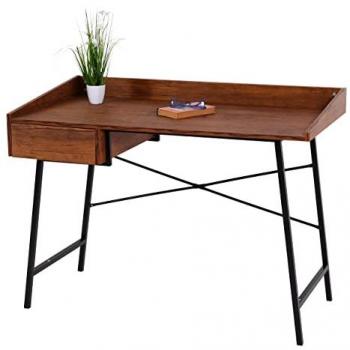 Consola tocador HWC-J97, con cajón estructura 3D, 98x114x60cm, certificado MVG - marrón