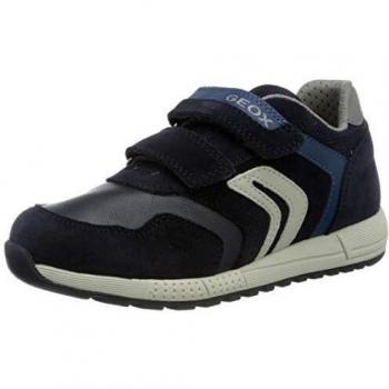 Geox Alben Boy Leather Sneakers - Navy/Dark Avio